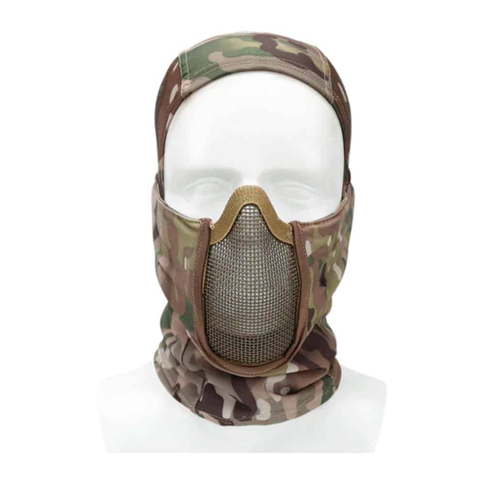 Protective Outdoor Military Hunting Black Mask Tactical Mesh Half Face Masks 