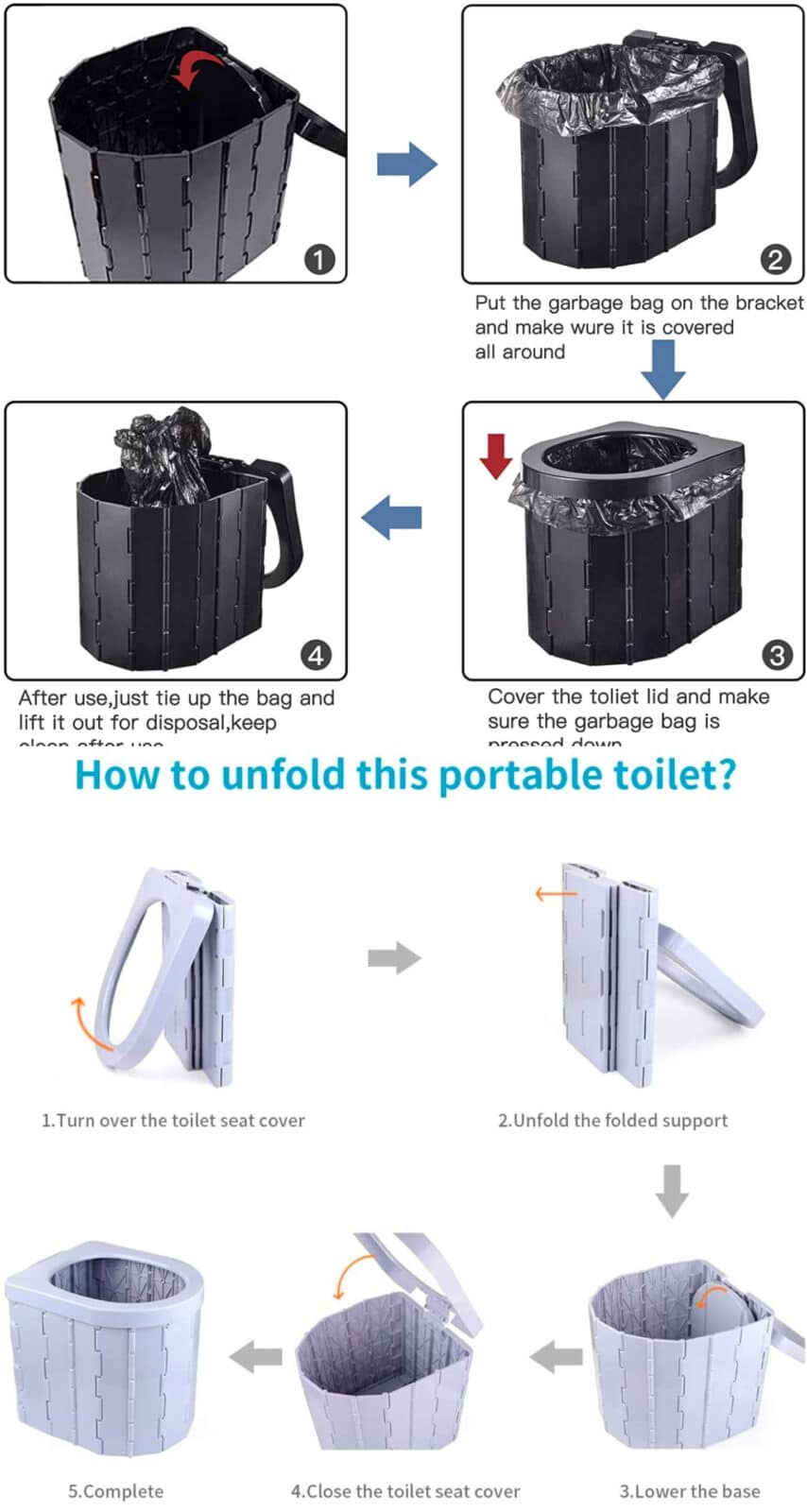 Portable Folding Camping Toilet Powtegic   Portable Folding Camping Toilet  03 854x1600 